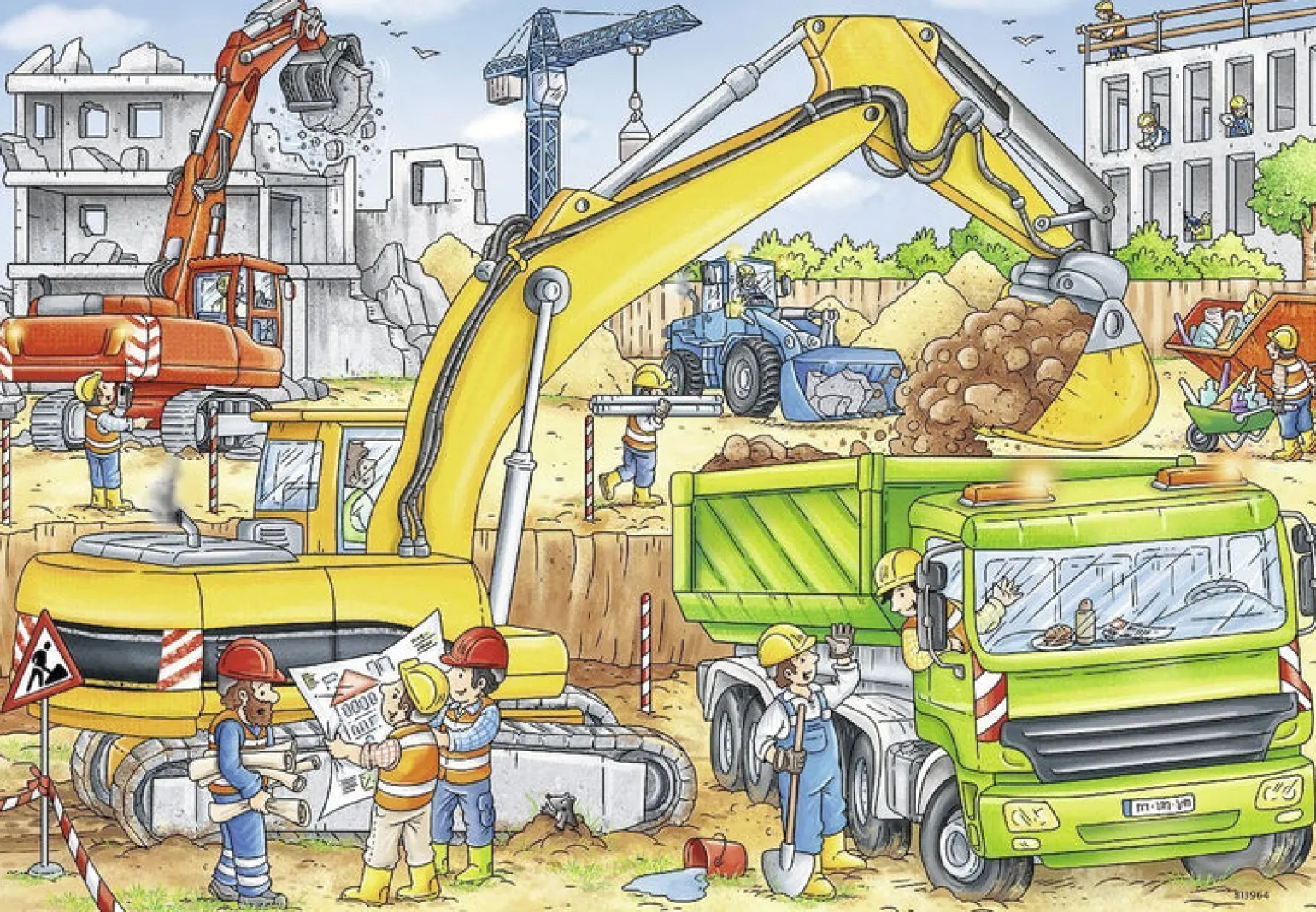 Ravensburger - Jigsaw Puzzle, 2 X 24 Pieces, Hard At Work