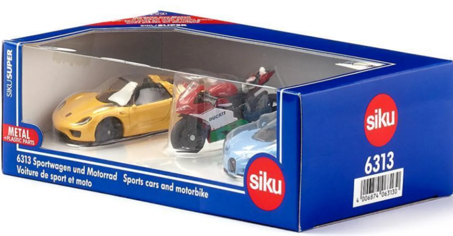 Siku - Cars And Motor Bike Set
