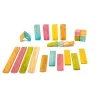 Tegu - Magnetic Wooden Blocks 24 Piece Tints In Multi Coloured Prints