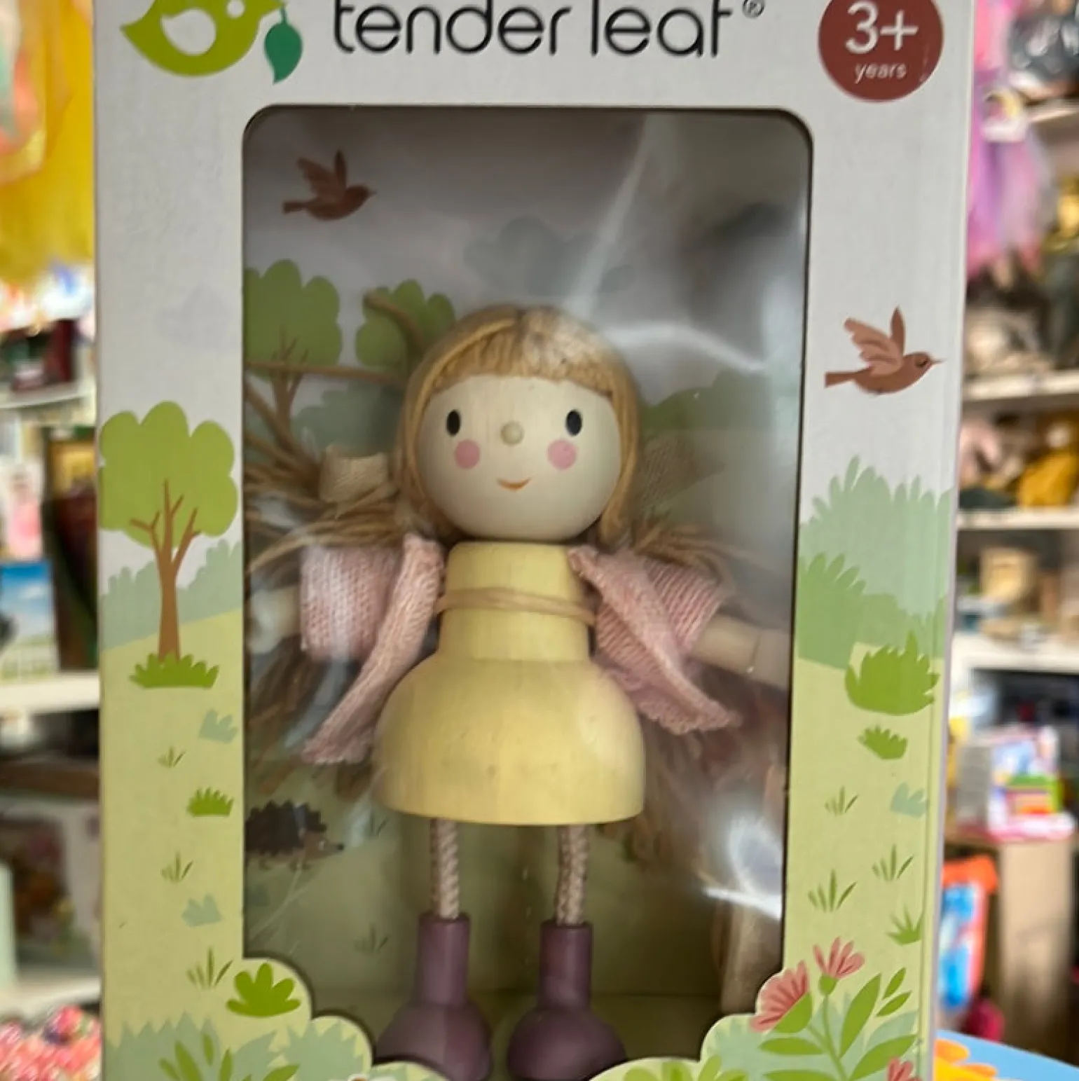 Tender Leaf Toys - Wooden Doll Set , Amy With Rabbit