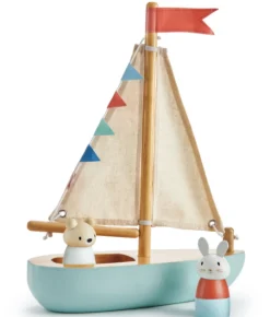 Tender Leaf Toys Wooden Sailaway Boat